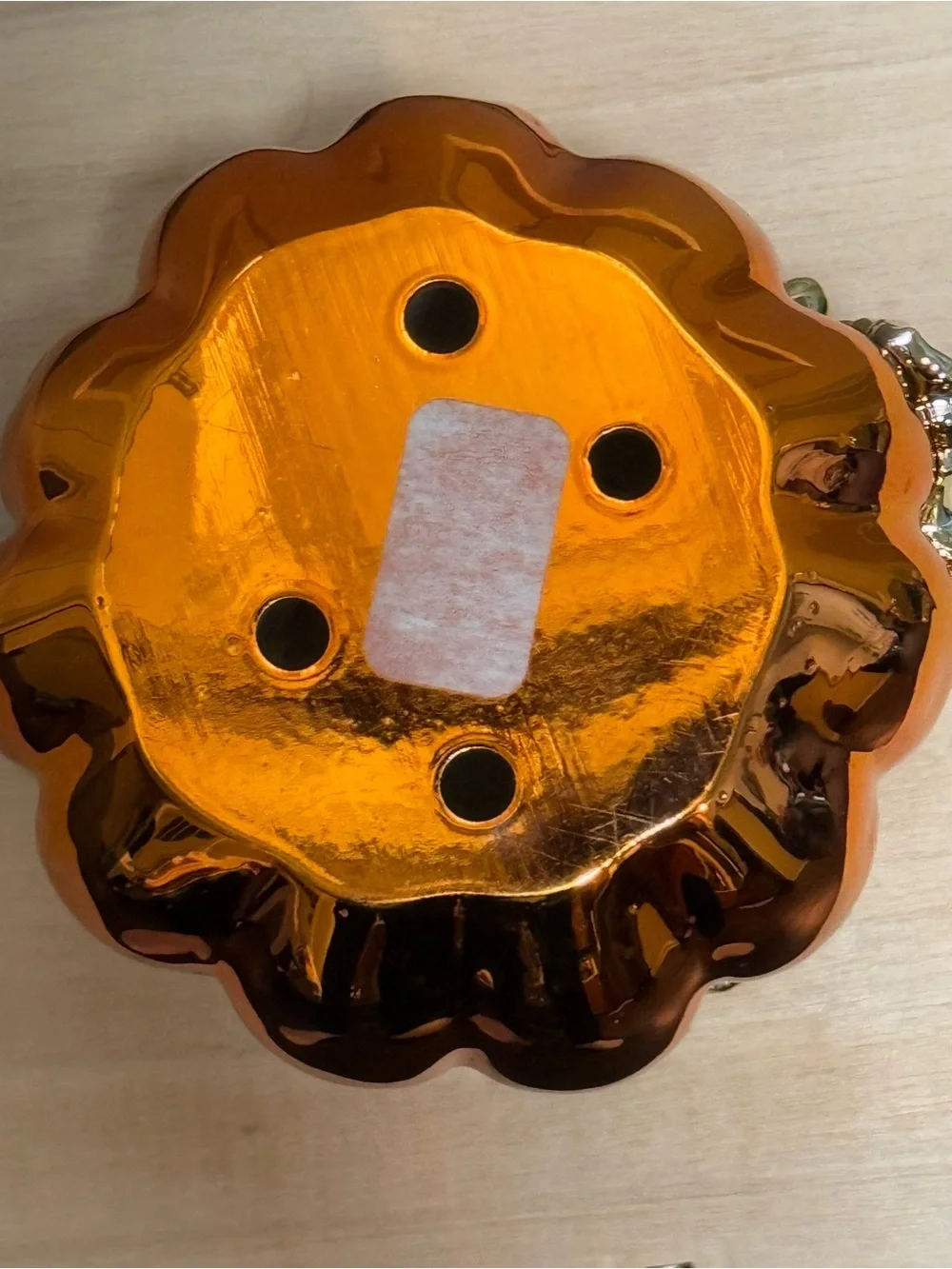 Bath & Body Works Orange Metallic Pumpkin Stack Soap holder